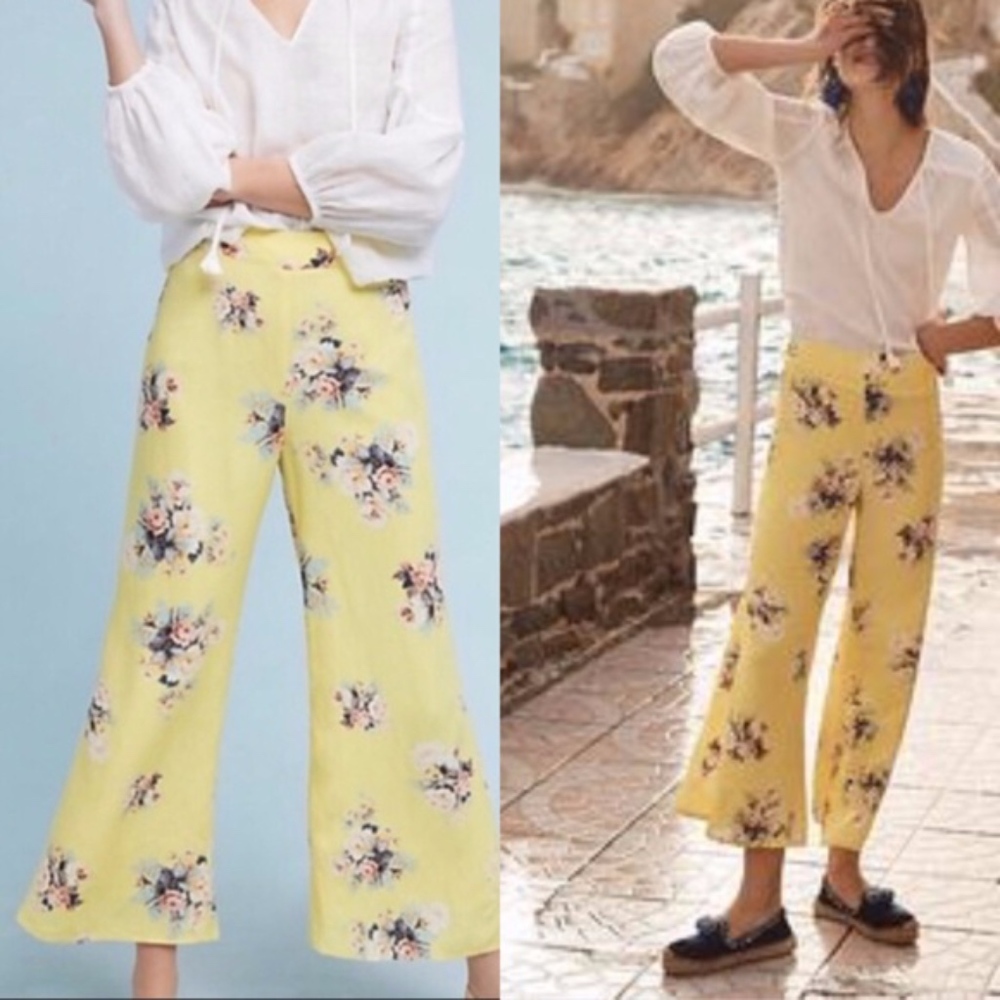 Anthro | NWT Feather Bone Talese floral pants